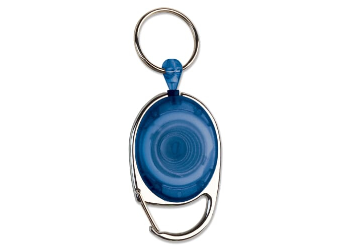 Porte-badge givré personnalisable Ecru / Bleu